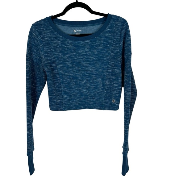 Buffbunny Collection Stylish Blue Long Sleeve Crop Top Size XS - Picture 1 of 9